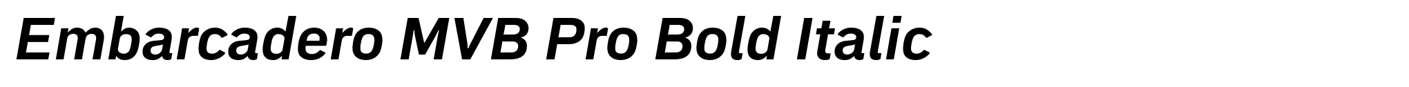 Embarcadero MVB Pro Bold Italic image